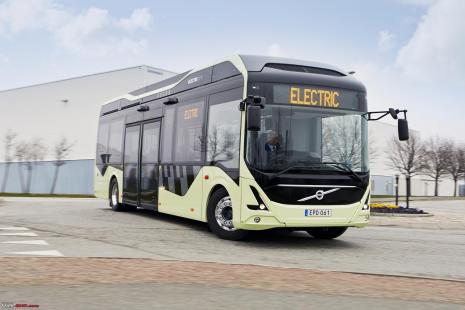 A photo of an electric bus